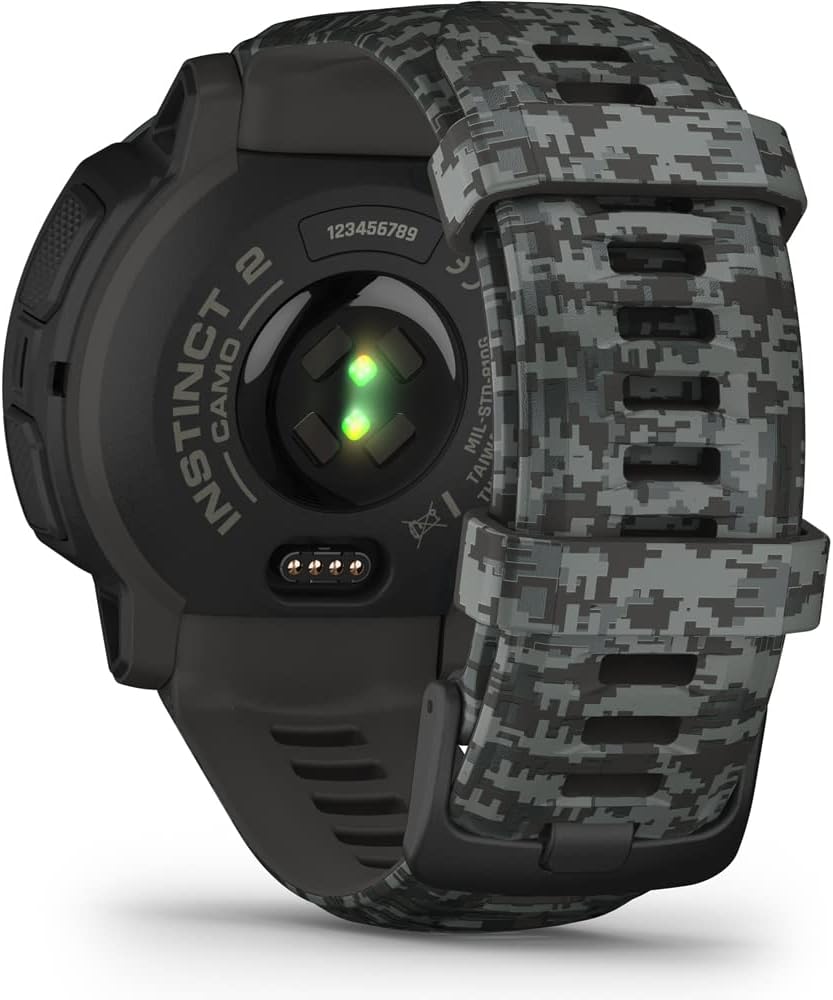 Garmin 010-02626-13 Instinct 2 Camo Edition GPSRastreador de fitness Graphite Camo Bundle con paquete de protección mejorada CPS de 2 años