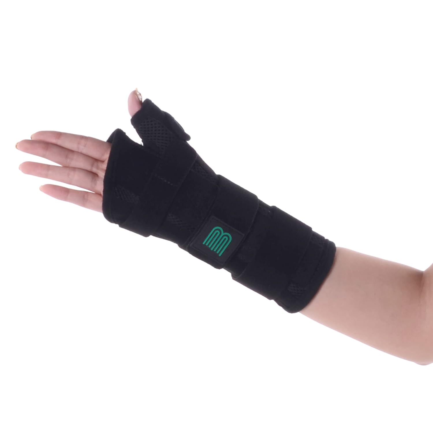bounfend Muñequera con estabilizador de férula espica para el pulgar, soporte nocturno para dolor de artritis, lesiones, tendinitis, esguince, túnel