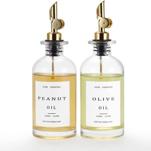 Botella dispensadora de aceite de oliva para cocina, dispensador de jarabe de café con vertedor pesado, dispensador de botellas de vidrio para Botella dispensadora de aceite de oliva para cocina, dispensador de jarabe de café con vertedor pesado, dispensador de botellas de vidrio para