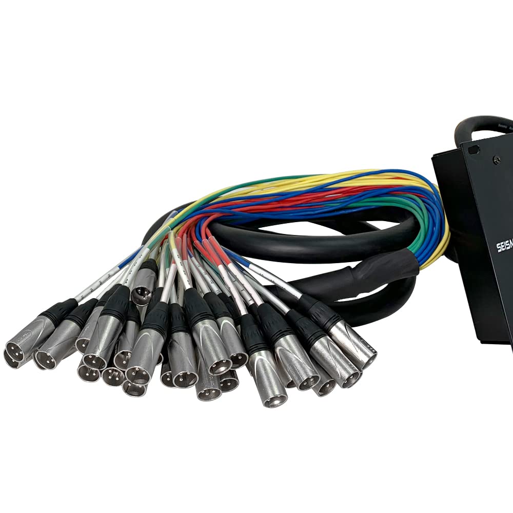 Seismic Audio – SARMSS-32×1010-32 Canales XLR TRS Combo Splitter Snake Cable – Dos troncos XLR de 10′