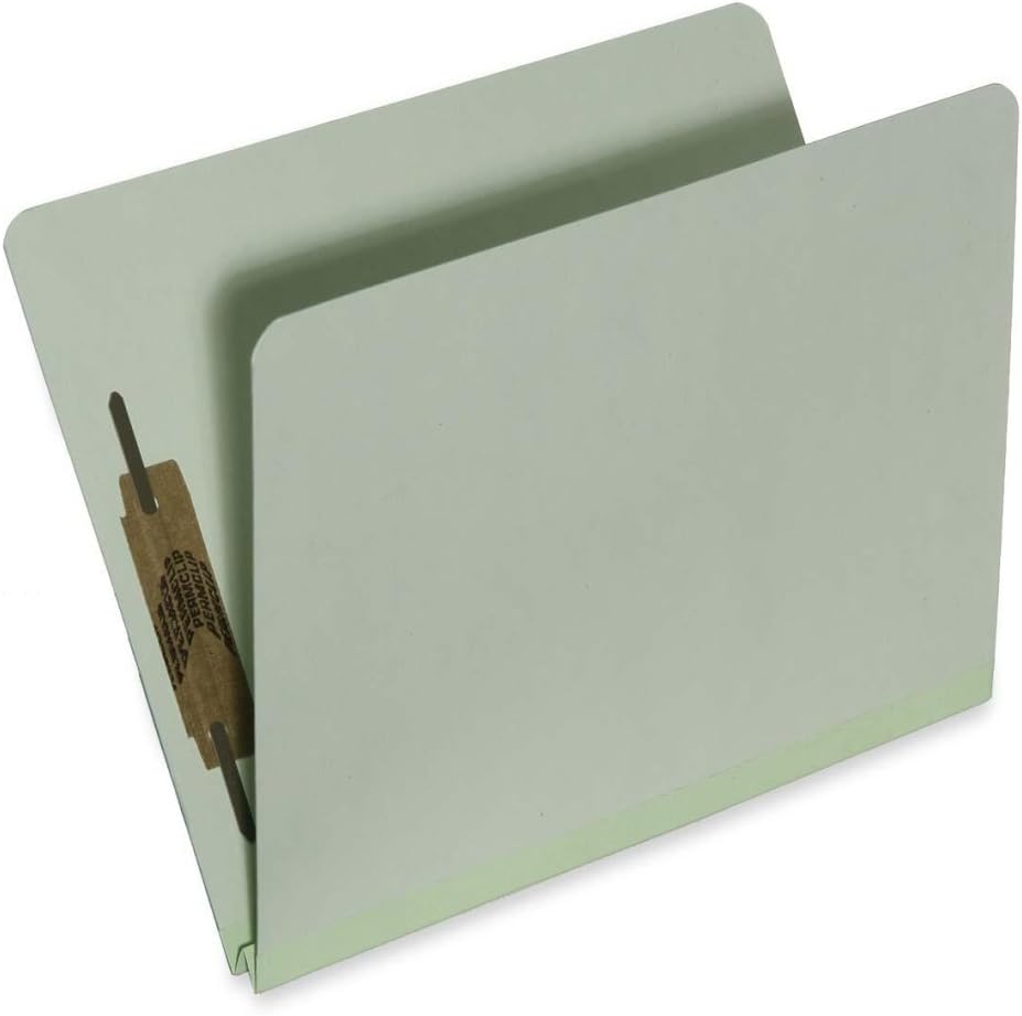 AbilityOne – Carpeta de archivos-cartón prensado-pestaña superior completa, 2-1 sujetadores, 25BX, carta, verde teniente 7530-01-556-7913