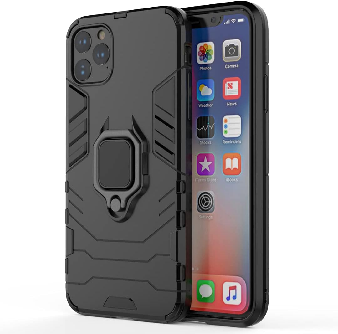 Mizivn Funda para iPhone 15 Pro Max, protección contra caídas de grado militar, TPU a prueba de golpes con anillo de montaje en automóvil, color