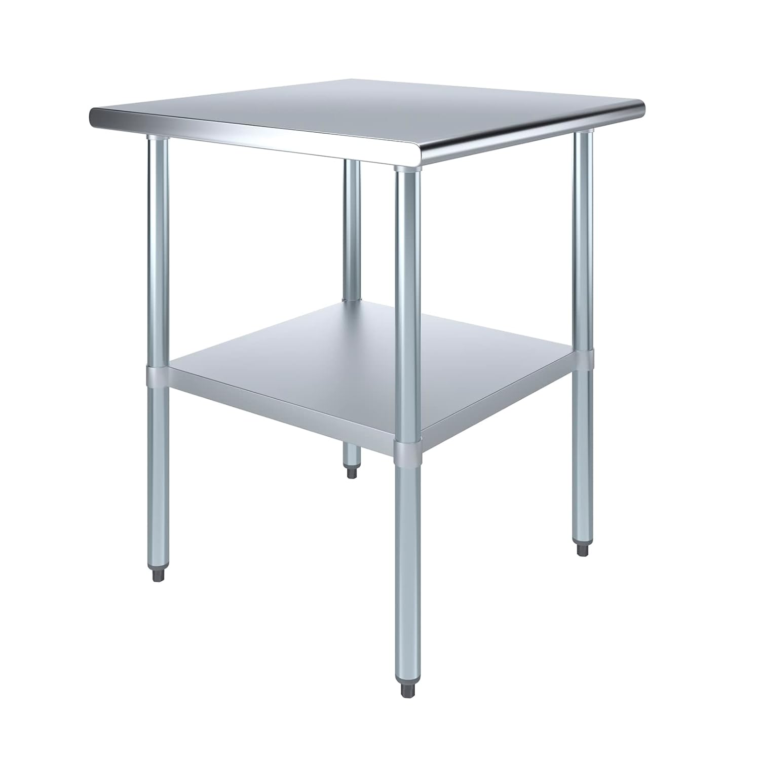 AmGood – mesa de trabajo de acero inoxidable con estante inferior Preparación de alimentos NSF (estándares de equipos comerciales de alimentos),