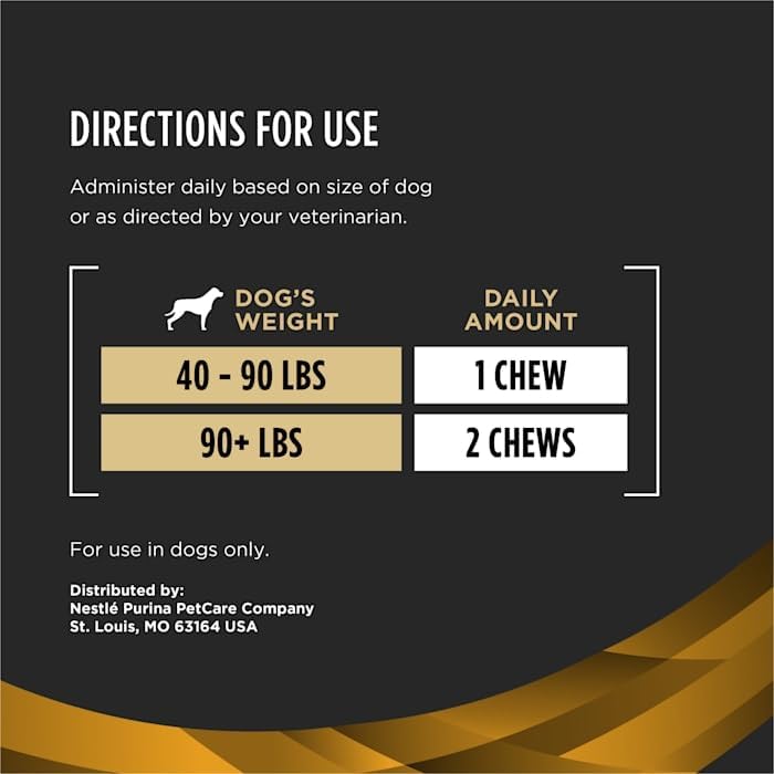 Purina Pro Plan Veterinary Diets Joint Health Mobility – Suplemento para articulaciones caninas de razas pequeñas para perros, 2.65 onzas, 30