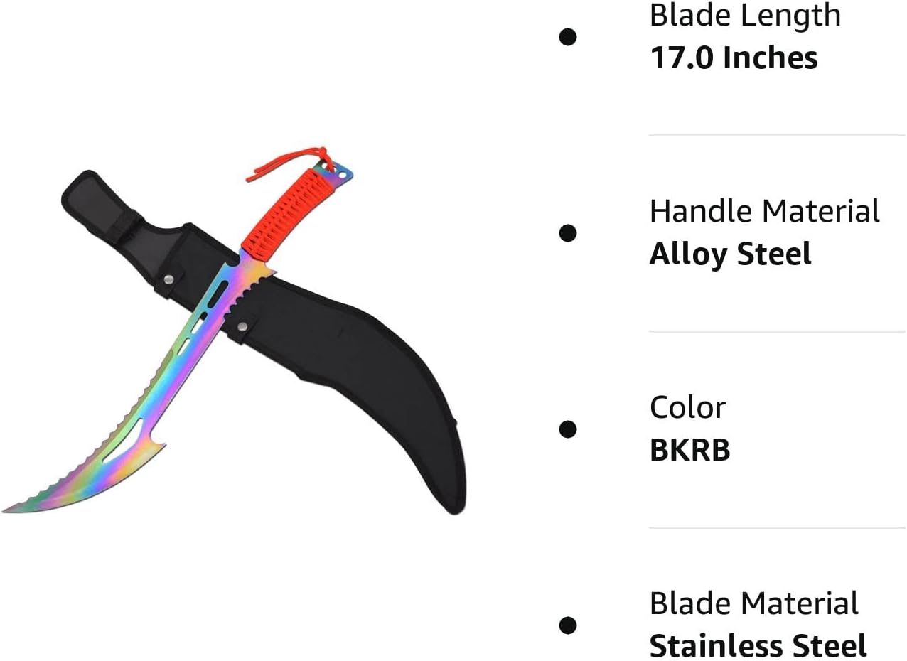 Snake Eye Tactical Fantasy Sword wNylon Sheath Machete Outdoors Camping