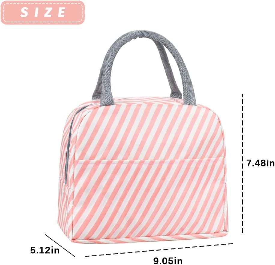 Lonchera aislada para mujer, lonchera pequeña para mujer, bolsa de mano congelable, lonchera impermeable para adultos, para oficina, picnic, playa,