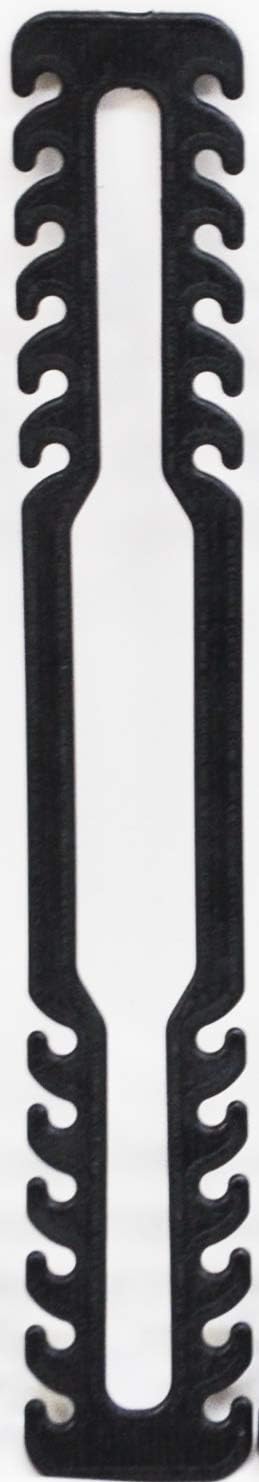 Correa extensora ajustable para cubrebocas, gancho de extensión para máscaras extensibles (paquete de 10 soportes) (negro)