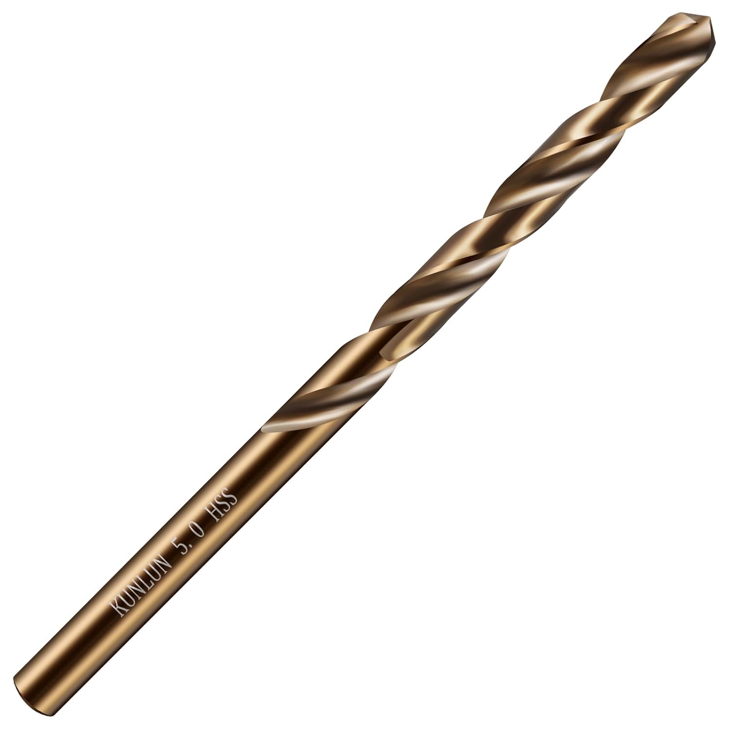 Broca de cobalto de 14 pulgadas (10 unidades), juego de brocas de metal M35 HSS para madera, metal duro, acero inoxidable, acero cobalto M35 Jobber