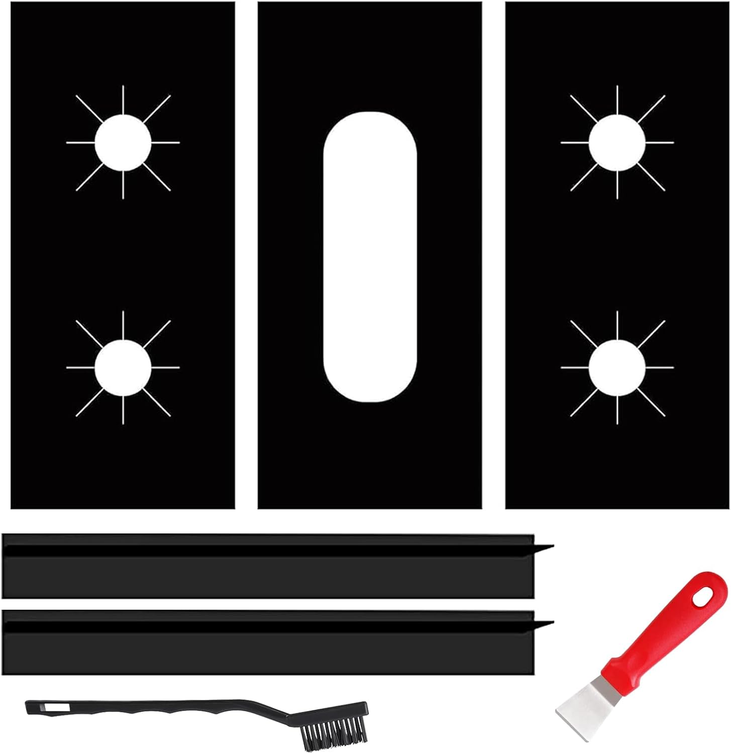 Protectores para estufas de gas, protector de 0.012 in, cubiertas para quemadores de estufa de gas, 3 protectores de alfombrilla de estufa con 2