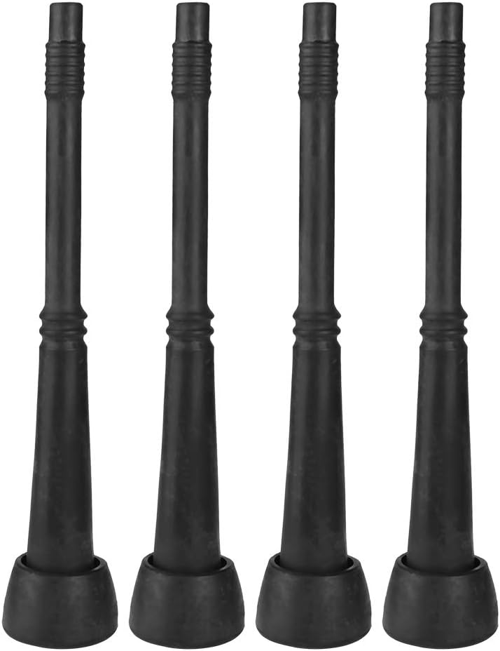 ViaGasaFamido Revestimientos para máquina de ordeño, 4 piezas de caucho negro largo forros de ordeño accesorios leche tetina taza de goma