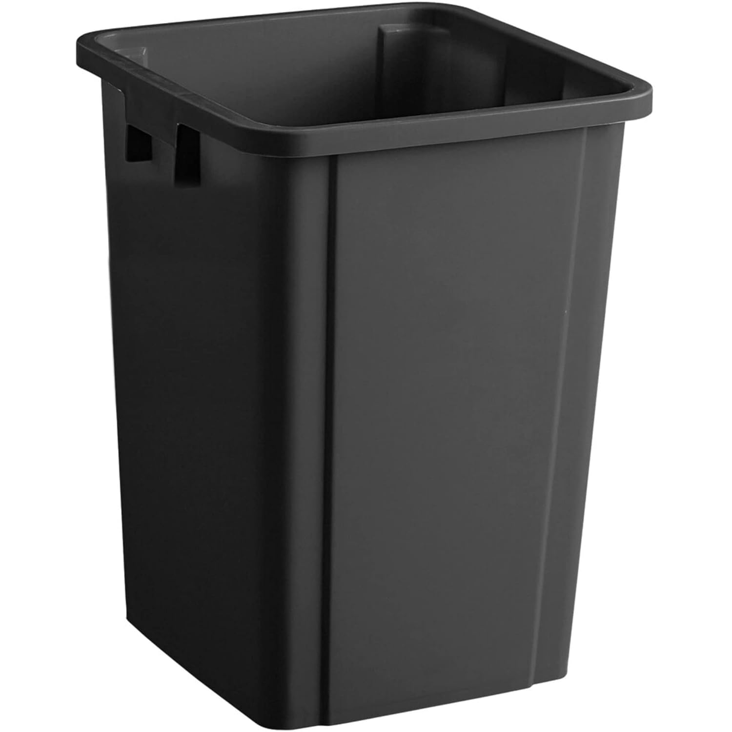 Bote de basura cuadrado negro de 19 galones para restaurante, papelera comercial, papelera de plástico alto, papelera industrial, papelera cuadrada