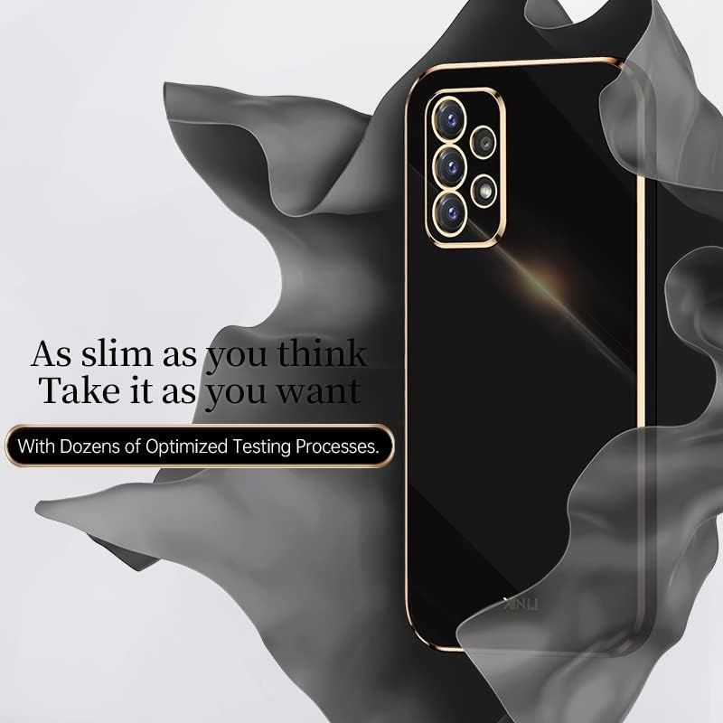 Funda compatible con Samsung Galaxy A32-4G, funda protectora de cámara de cuerpo completo, a prueba de golpes, con borde de espejo galvanizado,