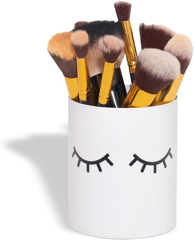 GEGUTON Soporte para bolígrafo con diseño de maquillaje, accesorios y portalápices para organizadores de escritorio, artículos de decoración para