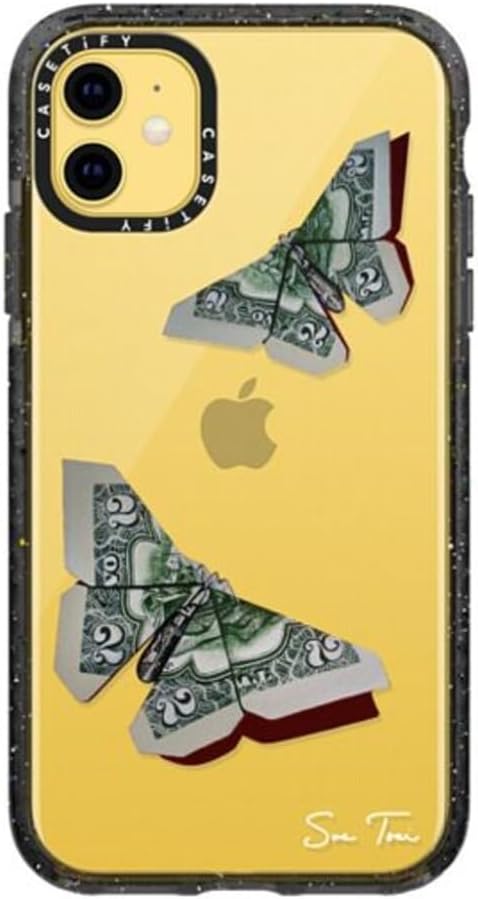 CASETiFY Funda Impact para iPhone 11, color negro transparente