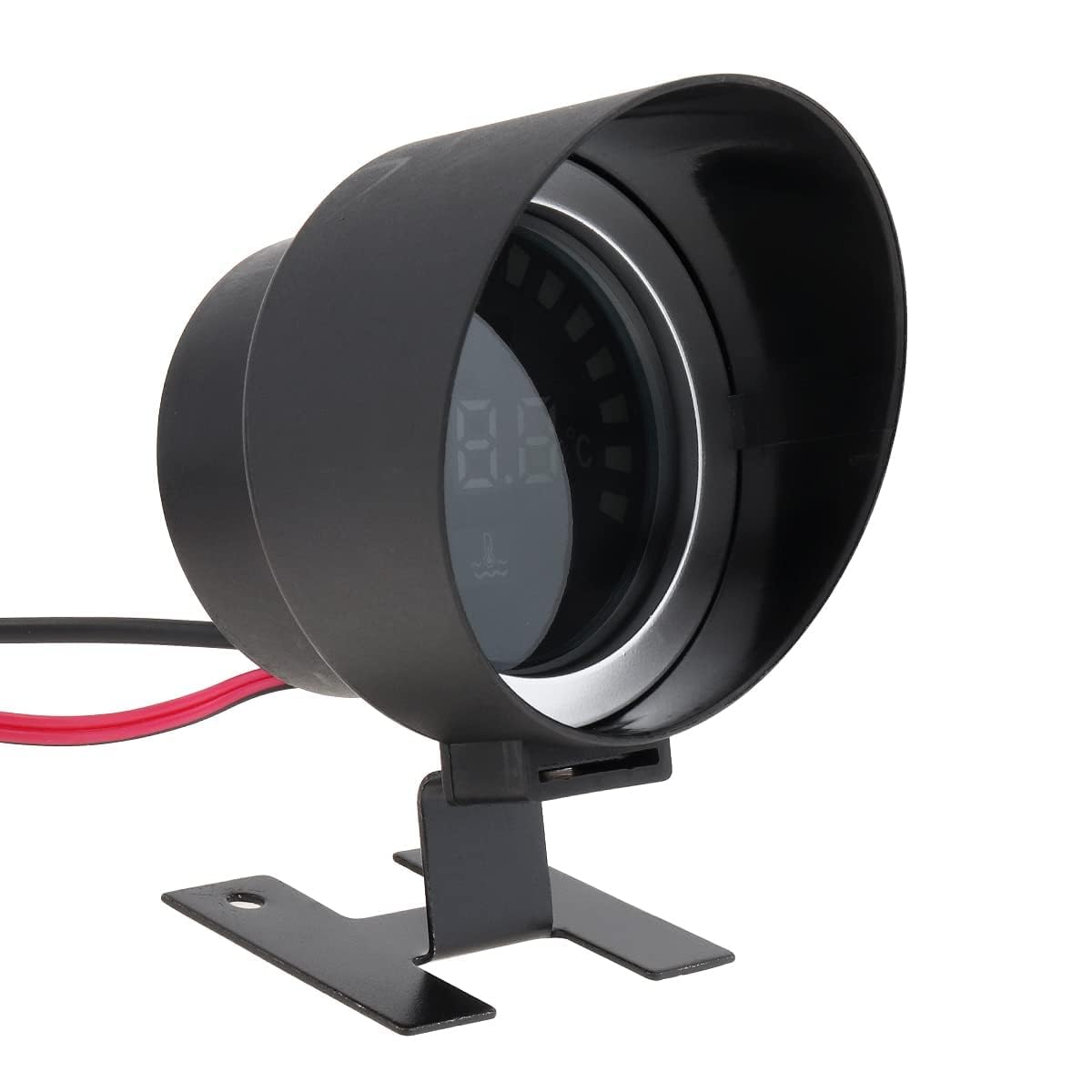 Medidor de temperatura del agua, 2 pulgadas, 2.047 in, redondo, LED, digital, 12 V, medidor de temperatura del agua universal con sensor para