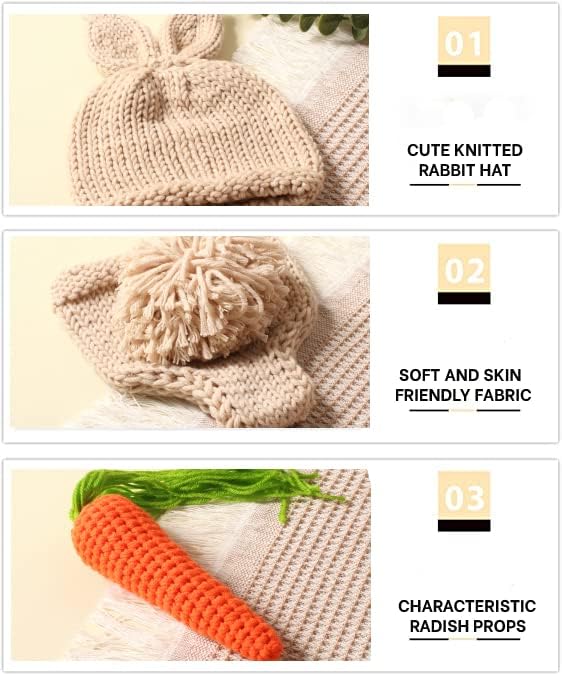 Accesorios de fotografía para recién nacidos, conjunto de disfraz de punto de ganchillo para recién nacido, sesión de fotos, trajes de niña y niño,