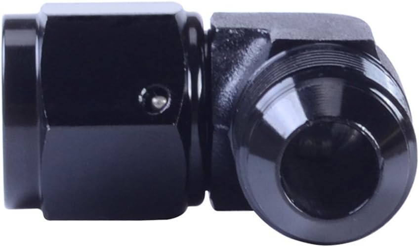 Adaptador de montaje Espeeder An para mampara, aluminio anodizado, machohembra, 90 grados, color negro, Negro