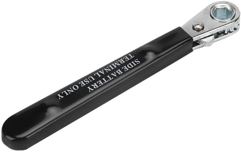 Llave de terminal lateral, 516″ 6 puntos extremo aislado mango lateral terminal de batería llave de trinquete herramienta de reparación automática