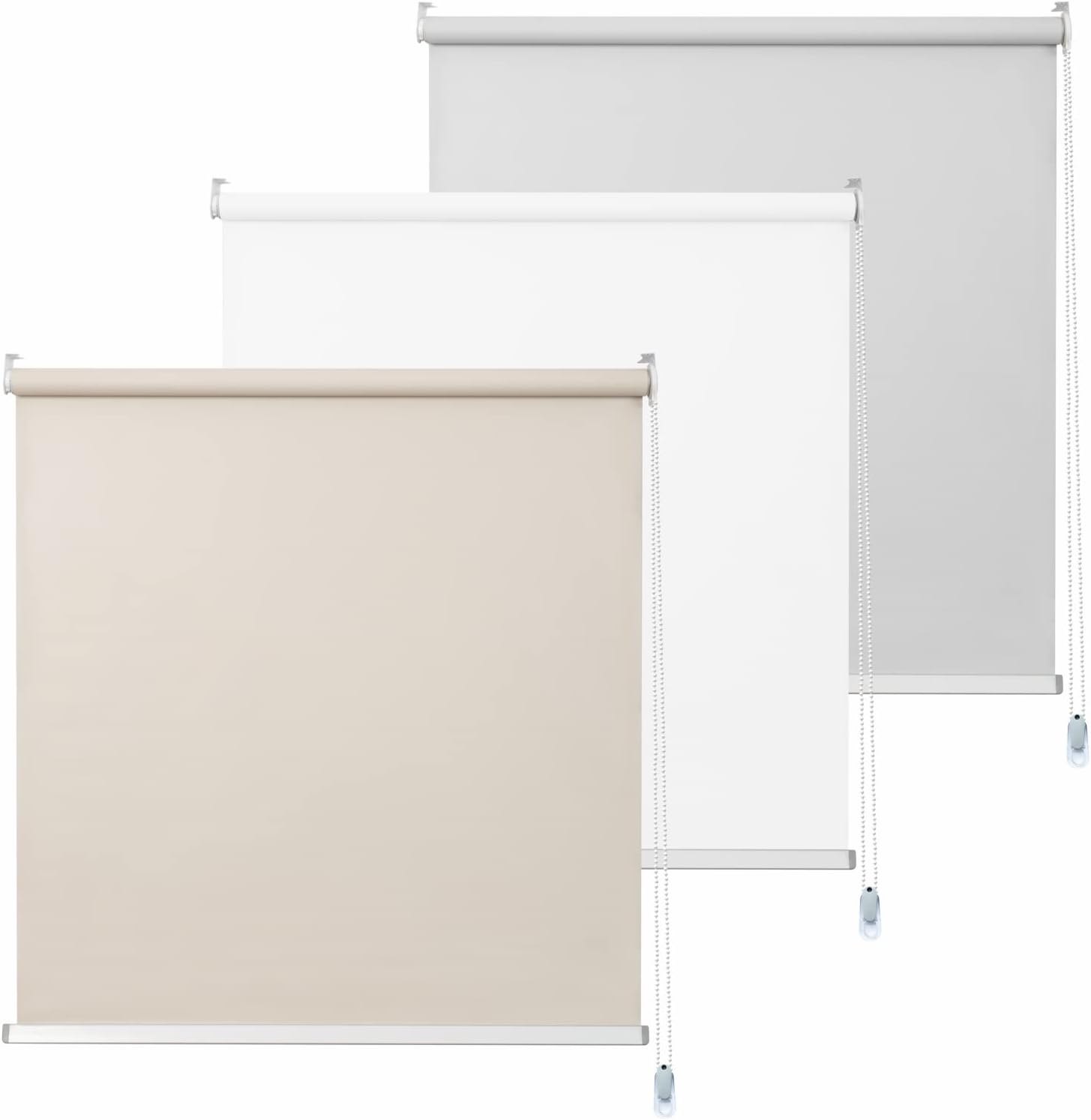 Dulepax Persianas para ventana, persianas 100 % opacas para ventana, cortinas enrollables con aislamiento térmico, protección UV, persiana