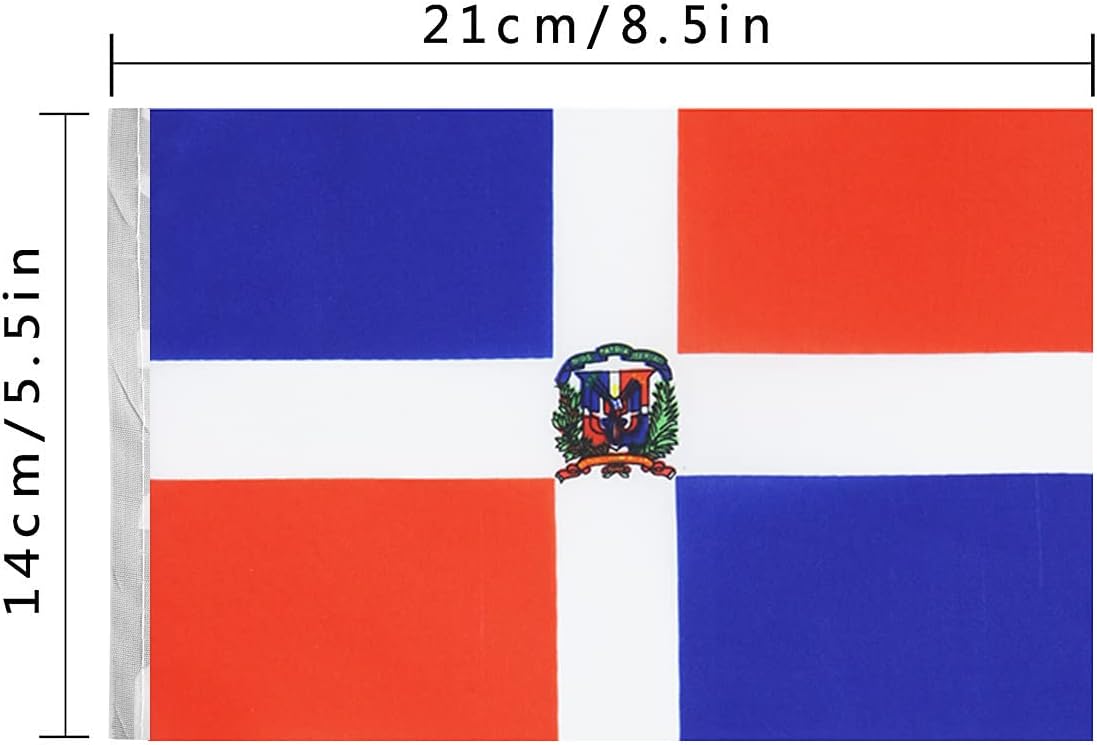 Bandera de Dominica Dominicans, 100 pies76 banderines nacionales del mundo del país, suministros de decoración de fiesta para Juegos Olímpicos,