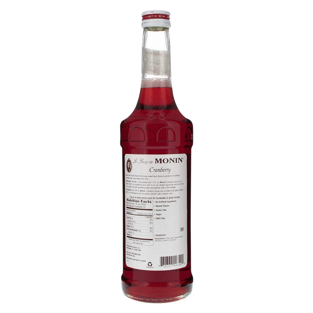 Monin – Jarabe de arándano, sabor a bayas picantes y dulces, sabores naturales, ideal para margaritas, cócteles, tés de bayas calientes y frías,