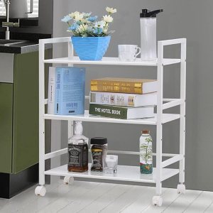 Carrito utilitario rodante de 3 niveles, carrito de isla de cocina con ruedas, carrito de servicio de metal con ruedas, estante de utilidad, estante Carrito utilitario rodante de 3 niveles, carrito de isla de cocina con ruedas, carrito de servicio de metal con ruedas, estante de utilidad, estante