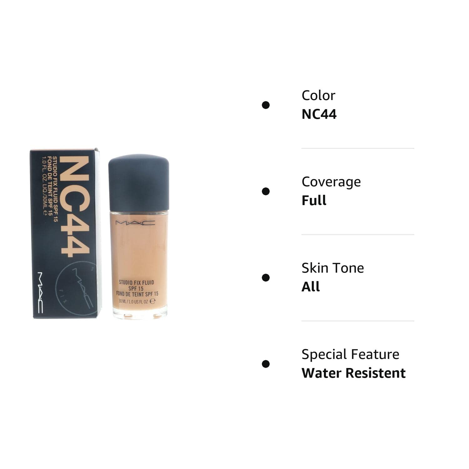 Mac Studio Fix Fluid Spf 15 Base Nc44 1.0 fl oz1 Oz