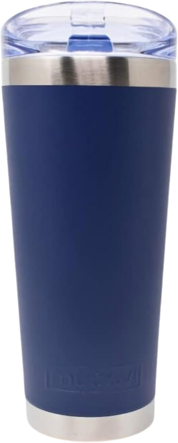 Vaso de viaje clásico de acero inoxidable con aislamiento de alta calidad (azul marino, 26 onzas)