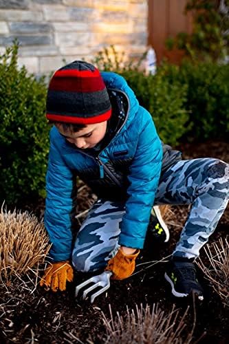 G & F Products Kids Genuine Leather Work Gloves, Kids Garden Gloves