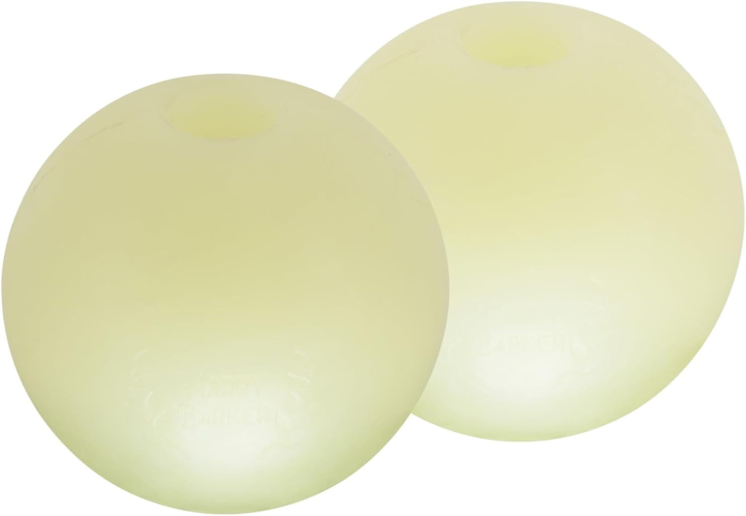 Harry Barker Bolas de goma y palo de goma para masticar, hueso de goma para perros, bolas brillantes de 2.5 pulgadas