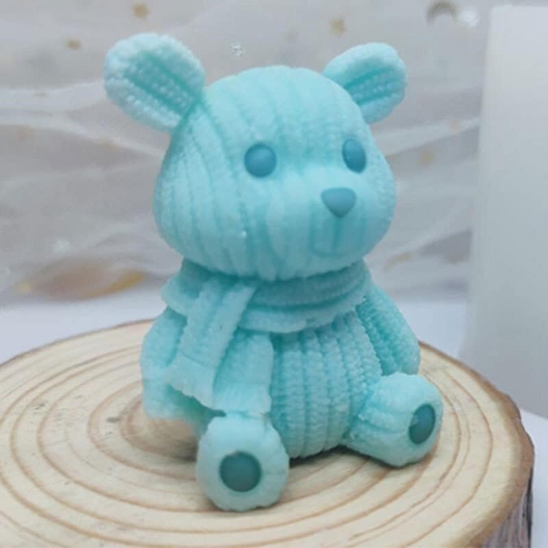 GVMW 2 moldes para velas 3D animales molde antiadherente de resina epoxi fundición de silicona para hacer velas, jabón yeso