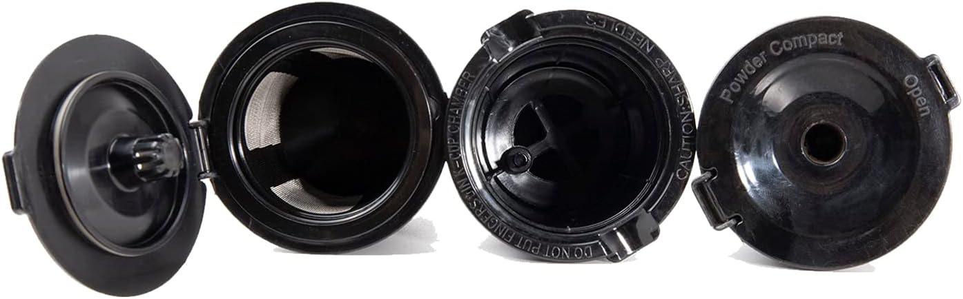 Mecity Nueva versión 3 cápsulas de filtro cafetera KC101 incluyendo soporte para cápsulas K-Cup, 2 filtros para café molido y té suelto