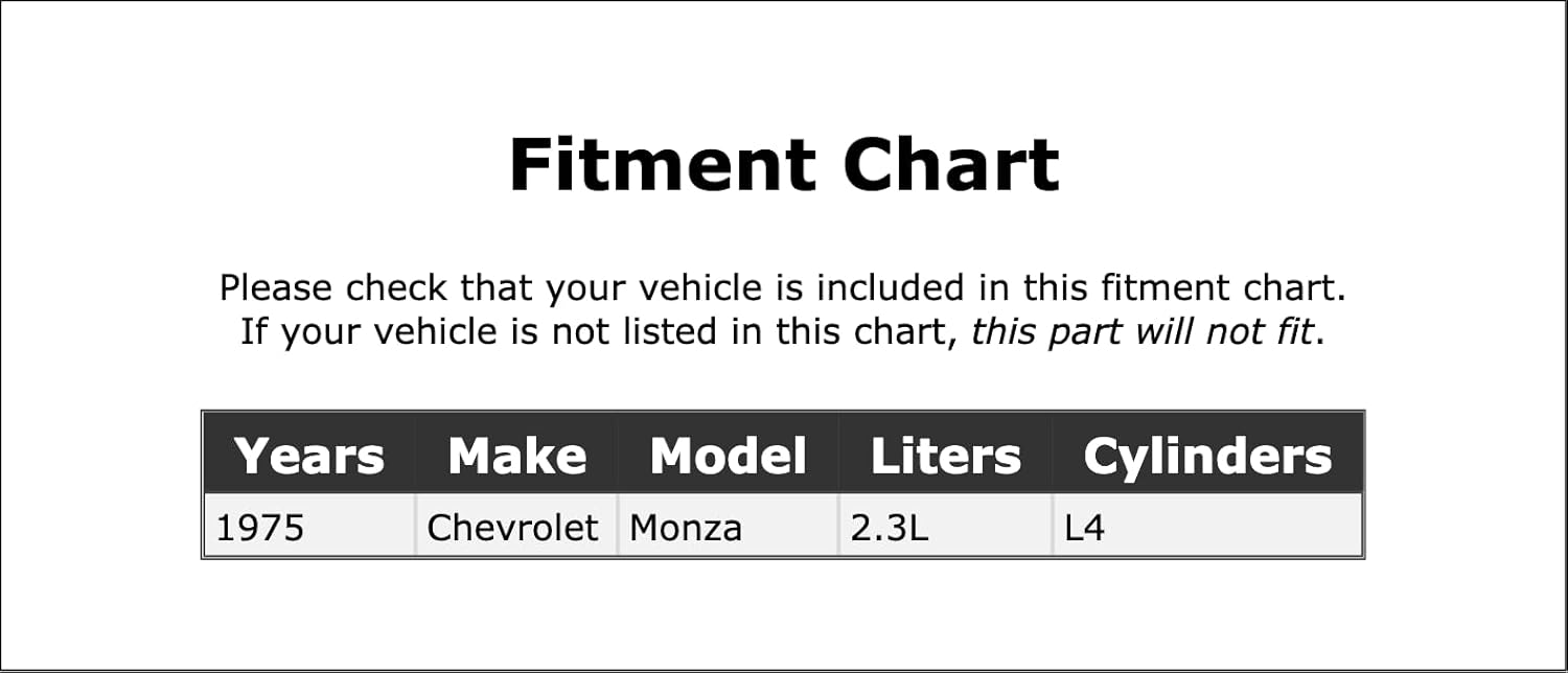 Válvula PCV compatible con Chevrolet Monza 2.3L L4 1975 PC-877154