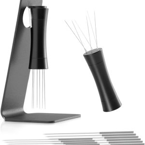 Herramientas WDT de espresso, agitador de espresso con función de ángulo ajustable, herramienta distribuidora de espresso con imanes y soporte, Herramientas WDT de espresso, agitador de espresso con función de ángulo ajustable, herramienta distribuidora de espresso con imanes y soporte,