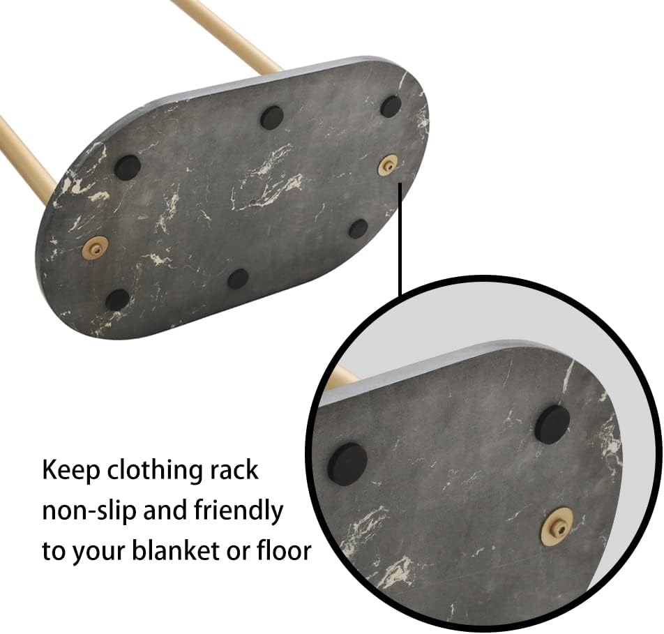 Perchero para ropa con base de mármol, soporte de metal dorado para colgar ropa para dormitorio, perchero de pie, perchero resistente independiente
