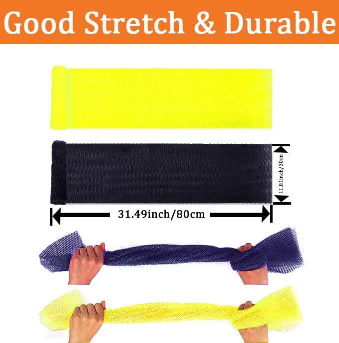 Esponja de red africana con ganchos de pared, 2 piezas de red exfoliante africana, esponja de baño larga, esponja para el cuerpo, depurador de