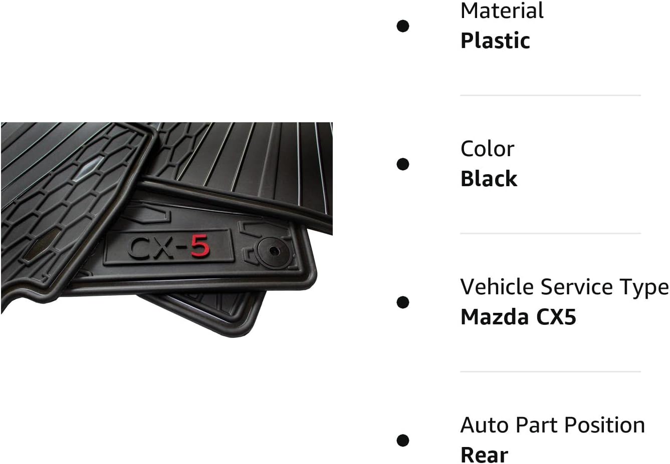 Alfombrillas de coche para Mazda CX5 FWD OEM originales  todo tipo de clima  de goma resistente  (2017, 2018, 2019, 2020, 2021, 2022, 2023) juego