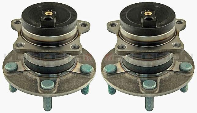 TRQ Juego de 2 cubos de rueda trasera y par de rodamientos para Mazda CX-7 CX7 2WD 2×4 07-12