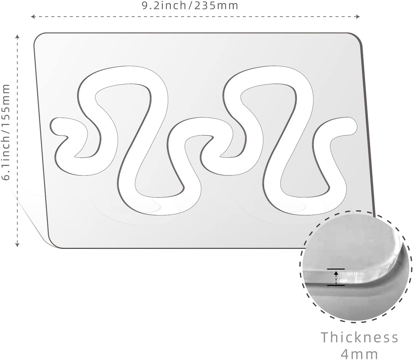 Reglas y plantillas de acolchado de movimiento libre Plantillas de acolchado para plantillas de acolchado a máquina, suministros de acolchado,