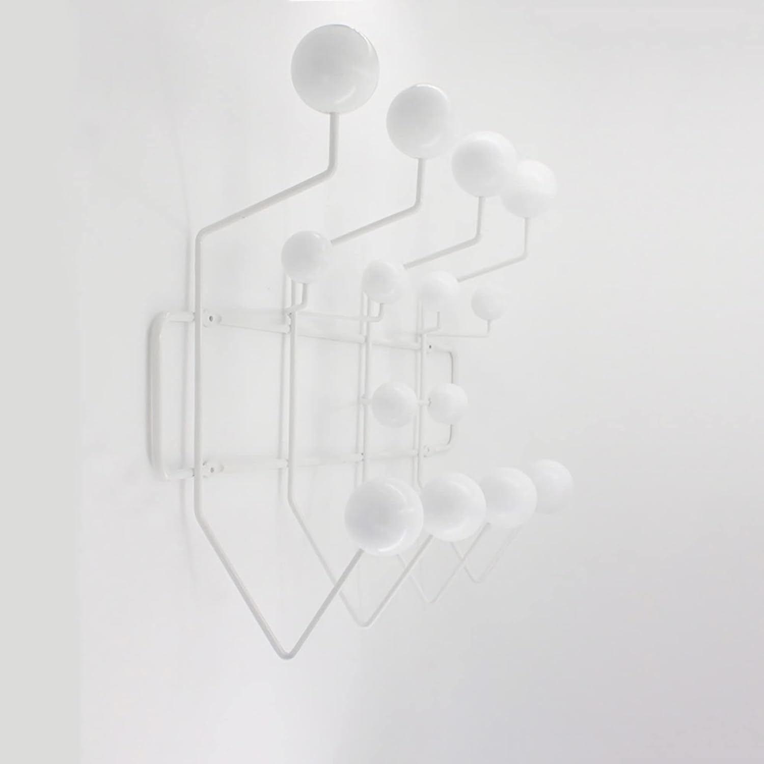 SHISEDECO Perchero clásico Hang it All, ganchos modernos de mediados de siglo para montar en la pared con bolas de madera maciza pintadas (varios