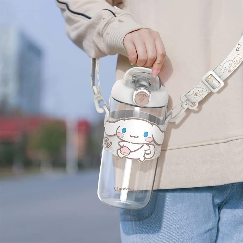 Vozuko Botella de agua de anime para mujeres y niñas, bonita taza de agua aislada, taza deportiva, escuela, al aire libre, viajes, regalo de