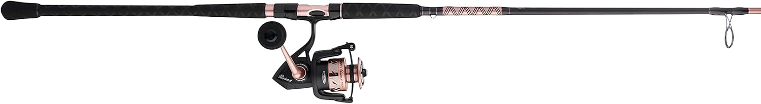 PENN Passion II – Carrete giratorio y caña de pescar, negrooro rosa, carrete tamaño 4000, 7 pies, mediano, 1 unidad