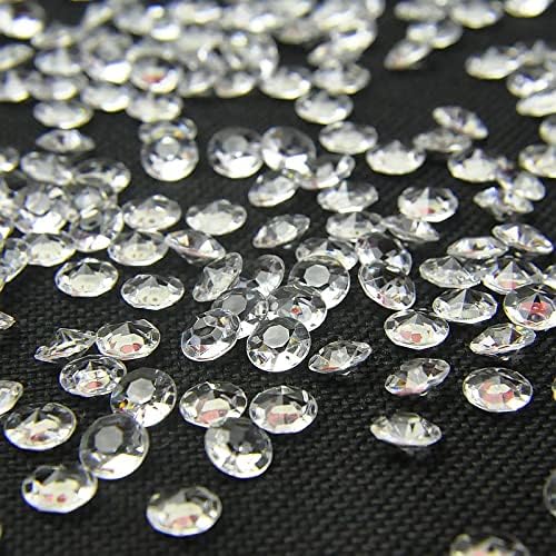 1000 cuentas de cristal transparente para jarrón de diamante acrílico transparente de 0.4 pulgadas para centro de mesa de boda, mesa dispersa,