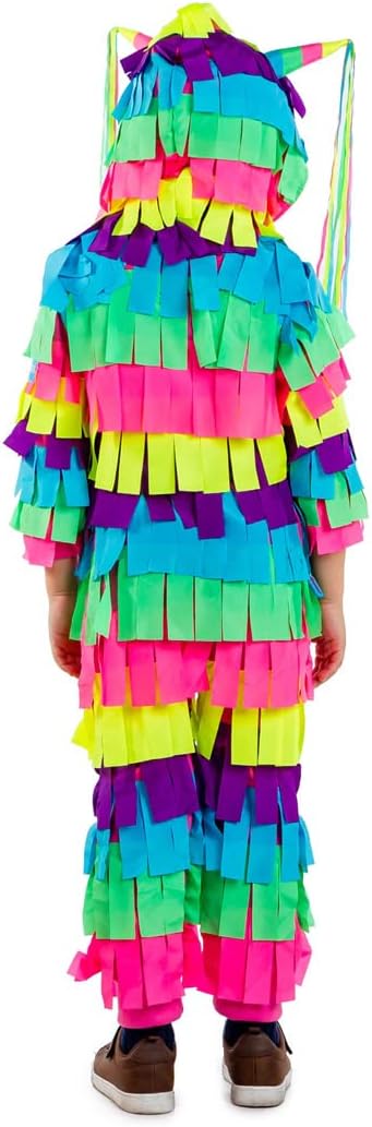 Tipsy Elves Disfraz de piñata de Halloween multicolor brillante para niños, fácil de vacaciones, talla M