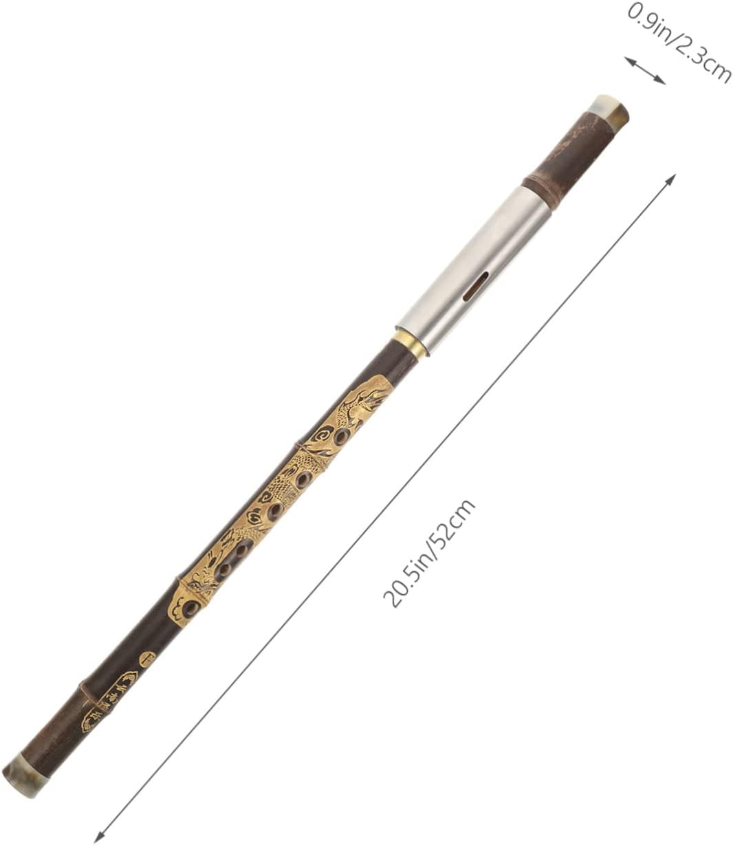 SHOWERORO Cruz Blow Bau Instrumento de viento tradicional Bambú Bawu Silbato Flauta Shakuhachi Bawu Flauta de bambú Clarinete Nacional Bawu Flauta