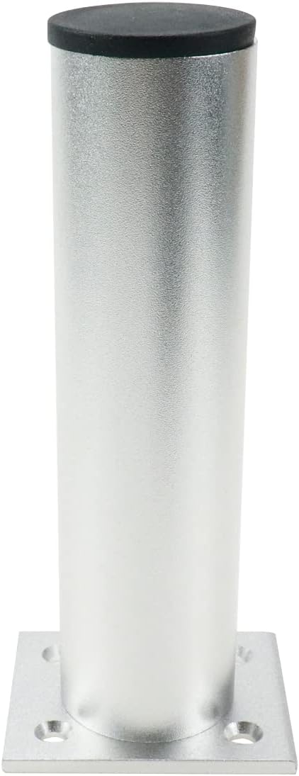 Patas de muebles de 6 pulgadas, patas de metal plateadas, patas ajustables para muebles, 4 unidades