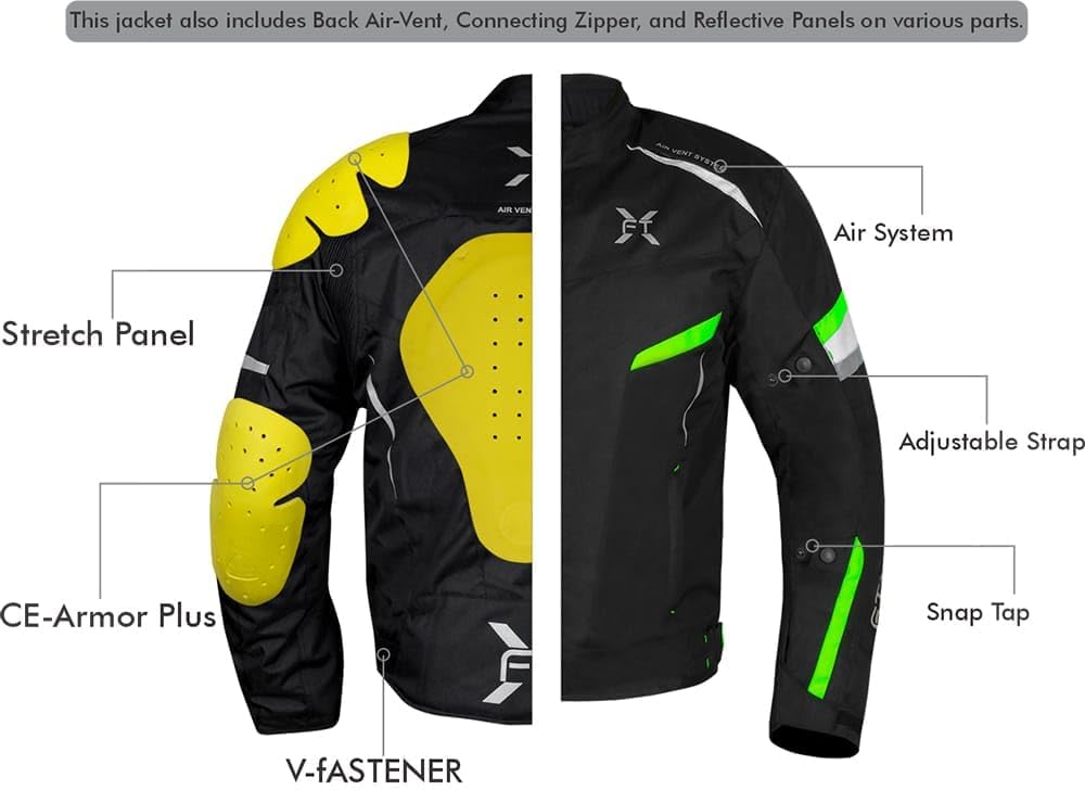 Chaqueta de motocicleta para hombre, impermeable, con tecnología CE resistente al viento, chaqueta de seguridad para hombre