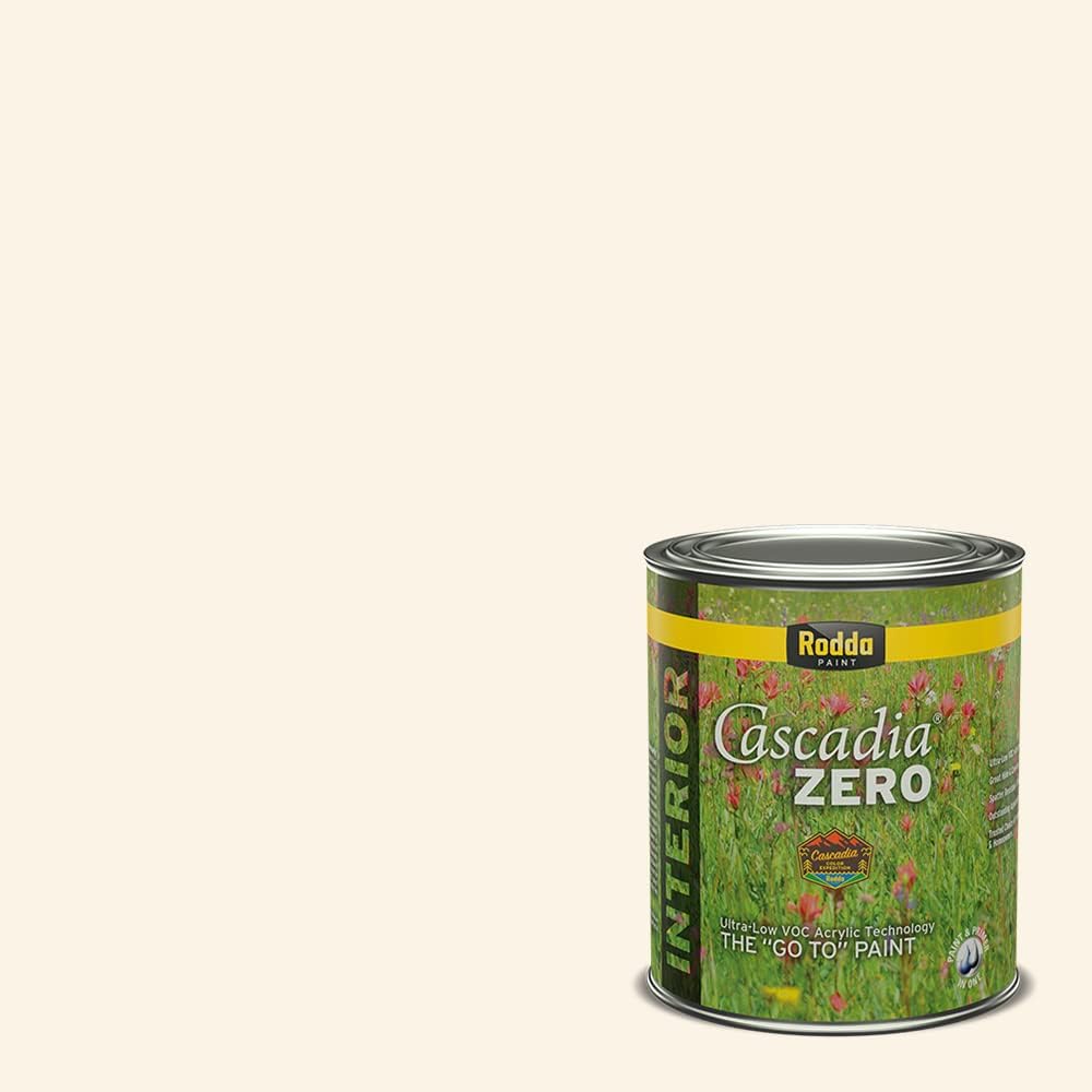 Rodda Paint CASCADIA ZERO – Pintura e imprimación semibrillante para interiores en uno, cuarto de galón, guante blanco