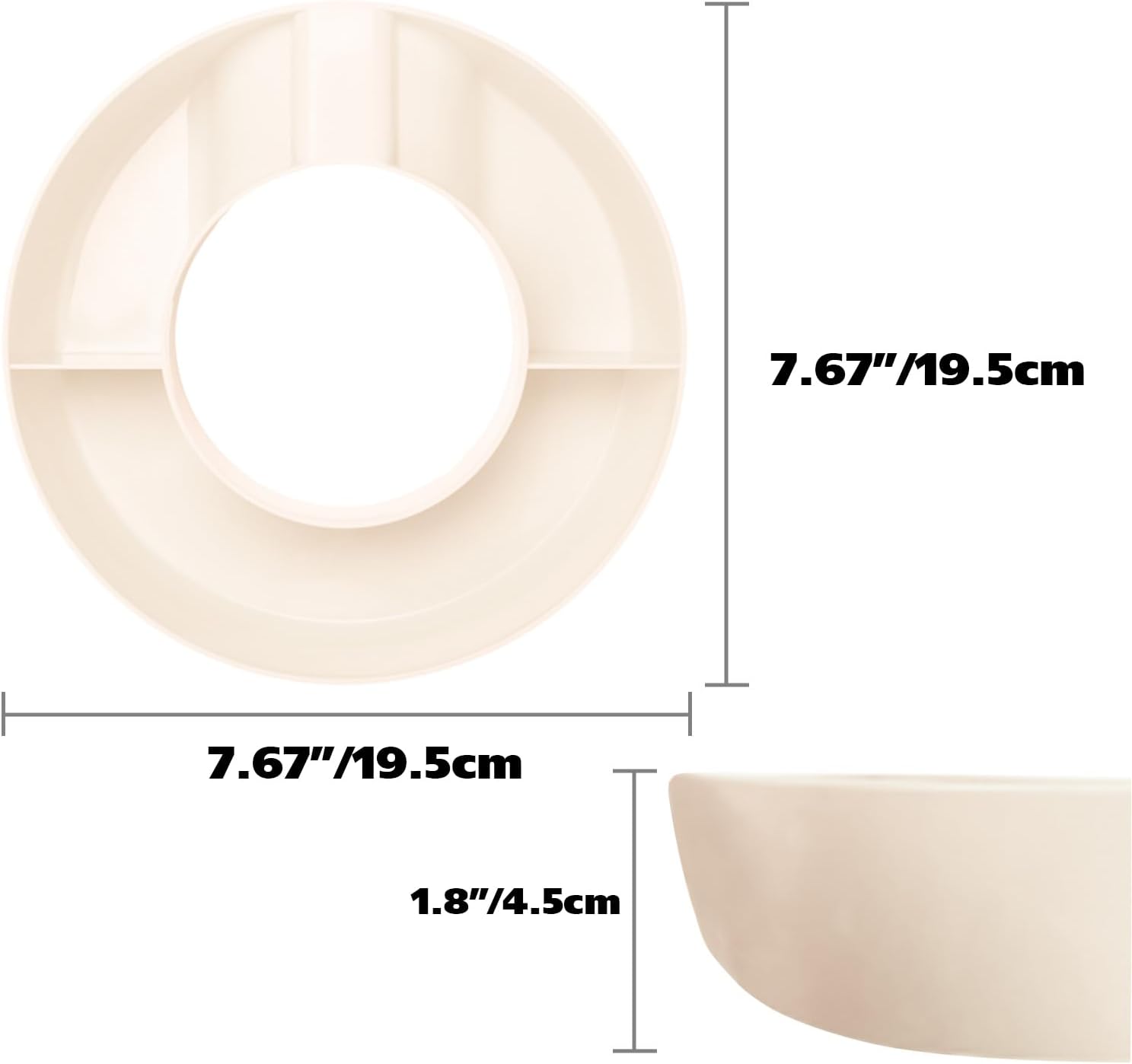 Stanley – Tazón de aperitivos para vaso Stanley de 30 onzas con asa, bandeja de aperitivos compatible con Stanley Cup de 30 onzas con asa, anillo