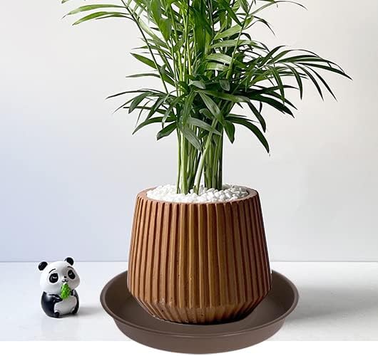 Paquete de 6 bandejas de platillos para plantas, 4, 5, 6, 8, 10, 12, 13, 15, 17, 19 pulgadas, bandejas de plástico resistente para interiores,